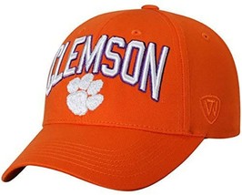 Clemson Tigers NCAA TOW Full Orange Text Hat Cap Adult Men&#39;s Snapback Ad... - £17.29 GBP