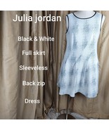 Julia Jordan Black &amp; White Full Skirt Back Zip Dress Size 16W - £22.98 GBP