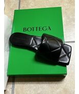 Bottega Veneta Padded Lido Leather Flat Slide Sandals Sz EU 39.5US 9 Squ... - $9,034.85 MXN
