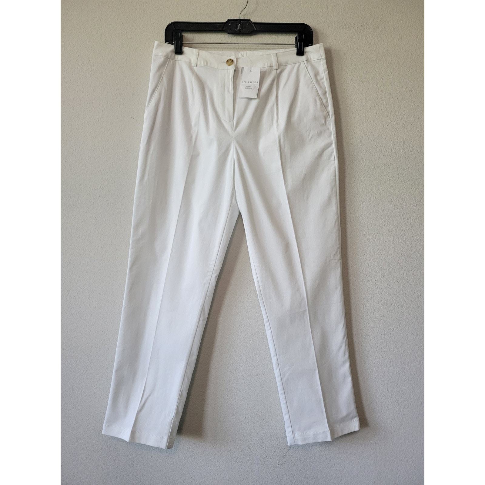 NWT Appleseeds White Linen Blend Pants Size 8P Cotton Classic Item image 3