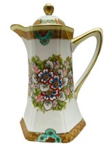 Antique Nippon Imperial Hand-Painted Coffee Chocolate Pot Gold Circa 189... - £64.78 GBP