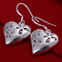 925 beautiful Fashion Silver For wedding women charm LOVE Earring Jewelr... - £5.71 GBP