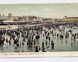 Beach at the Bathing Hour in Atlantic City New Jersey Postcard 1900&#39;s - £7.89 GBP