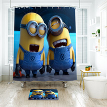 Despicable Me Minion 03 Shower Curtain Bath Mat Bathroom Waterproof Decorative - $22.99+