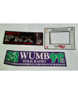 Lot Of 3 Radio Station Promo Bumper Stickers WFNX-FM 101.7, WUMB &amp; 1010 987 - $24.75