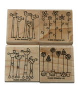 Stampin Up Rubber Stamp Set Simple Somethings Tall Birds Baby Strollers Topiary - $11.99