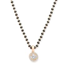 Black Beads Mangalsutra for Women with Extendable chain/Stylish Pendant Necklace - £15.98 GBP