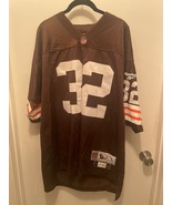 Jim Brown Cleveland Browns Reebok Throwback Football Jersey Mens sz Large - $54.45