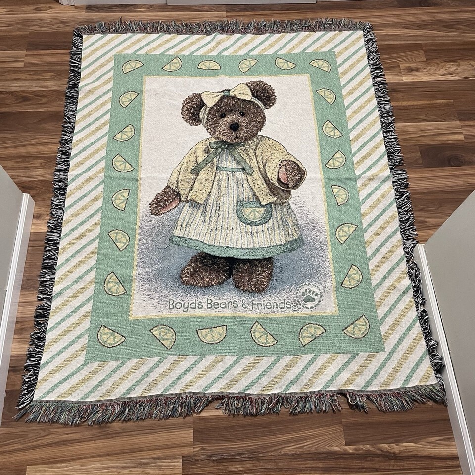 BOYDS Bears & Friends Beary Fresh Lemonade Throw Blanket 68X51 - $37.99 BOYDS Bears & Friends Beary Fresh Lemonade Throw Blanket 68X51 - $37.99