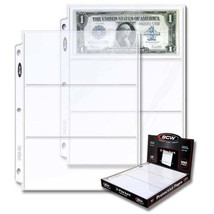 500 Pro 3-Pocket Currency Page (100 CT. Box) - $95.04