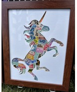 Unicorn! - Vintage Postage Stamp Collage Art - €76,67 EUR