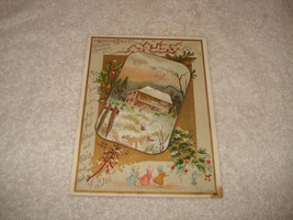 Antique Woolson Spice Co Victorian Christmas card Toledo Ohio - £10.34 GBP
