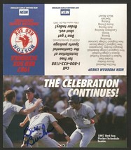 1987 Boston Red Sox Schedule Flyer W/ Bill Buckner Autograph - £15.77 GBP