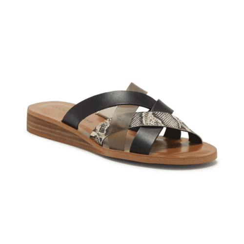 Lucky Brand Women's Hallisa Flat Sandal Black Size 8 US  - £29.86 GBP