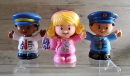 Fisher Price Little People 3 Lot Occupation Mailwoman Pilot Cop 2015 Mat... - £9.55 GBP