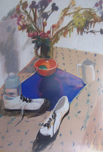 RARE Original &amp; Signed Galya Pillin Tarmu Large Still Life Pastel Art Painting - £4,301.68 GBP