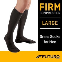 FUTURO Dress Socks for Men 20-30mmHg (Black) Large - $24.25