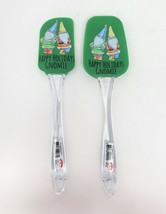 Holiday Time Holiday Silicone Spatula - Green Happy Holidays Gnomie - £7.82 GBP