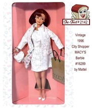 City Shopper MACY&#39;S Barbie 16289 by Mattel  Vintage 1996 Brunette Barbie - £27.87 GBP