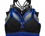Women&#39;s Wired, Lightly Padded Cotton Sports Bra with Strappy Back 3-Pack... - $17.66