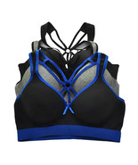 Women&#39;s Wired, Lightly Padded Cotton Sports Bra with Strappy Back 3-Pack... - $24.23 CAD