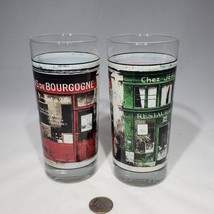 Set of 2 French Storefronts Tumbler Glasses The Sakura Table by Chiu Tak Hak - £12.67 GBP