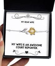 Reusable Wife Sunflower Bracelet, My Wife is an Awesome Court Reporter, for, Pre - £39.01 GBP