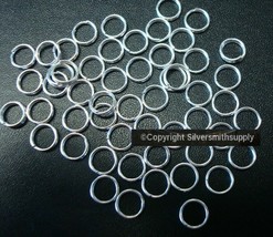 6mm Silver plated split rings jump rings 50pcs charm attachment or clasp FPC001B - £1.54 GBP