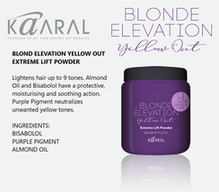 Kaaral Blond Elevation Yellow Out Extreme Lift Powder, 17.6 fl oz image 2