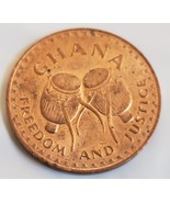 1967 GHANA One Pesewa Freedom and Justice 1&quot; coin - $6.78 CAD