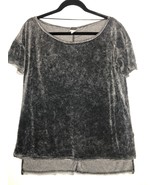 Free People We the Free Gray Velour Tee Tunic NO SIZE LABEL - £18.42 GBP