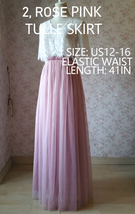Maxi Tulle Skirt Outfit Floor Length Tulle Skirt Wedding Bridesmaid Tulle Skirt image 3