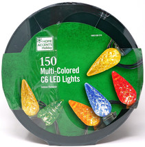 HOME ACCENTS HOLIDAY 1005 039 215 150CT MULTICOLOR LED C6 49&#39; GREEN STRI... - $34.95