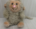 Commonwealth Vintage Plush tan monkey  pink nose nutshells Korea sitting - £11.73 GBP