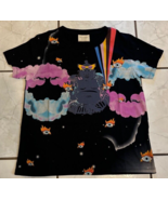 Jazmin Chebar Black Multicolor Buda print 100% Cotton T-Shirt Size 3(USM-L) NWOT - $21.98
