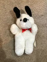 Collectible 7” Stuffed Animal PLAY BY PLAY Vintage Plush Toy B/W DOG Red... - £9.72 GBP