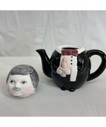 VYG Genuine OCI Omnibus Butler Man Decorative Ceramic Tea Pot Décor - $39.04 CAD
