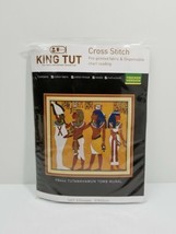 King Tut Cross Stitch YN444 Tutankhamun Tomb Mural 14ct 2 Threads 57x53cm - $39.55