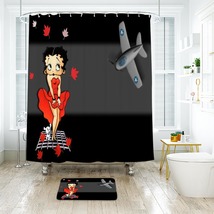 Betty Boop 12 Shower Curtain Bath Mat Bathroom Waterproof Decorative Bathtub - £18.37 GBP+
