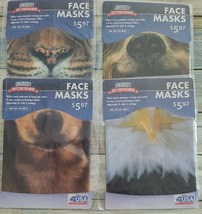 Four (4) Unibody ~ Soft Stretch ~ Face Masks ~ One Size ~ Animal Masks ~... - £11.95 GBP