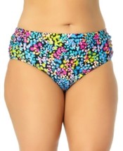 $30 California Waves Plus Size Ditsy-Floral Mid-Rise Bikini Bottoms 0X (12/14) - $15.67