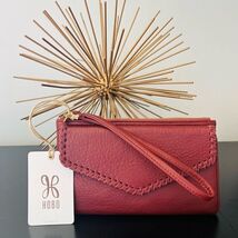 Hobo Pocket Leather Wristlet Wallet Clutch, Wrist Strap, Cash, Cards, PO... - $99.00