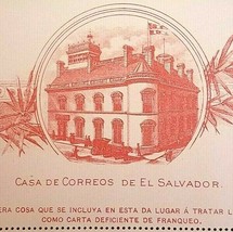 1890s El Salvador Bilete Postal  Ticket 3C Unused Postal Ticket Unused - £13.97 GBP