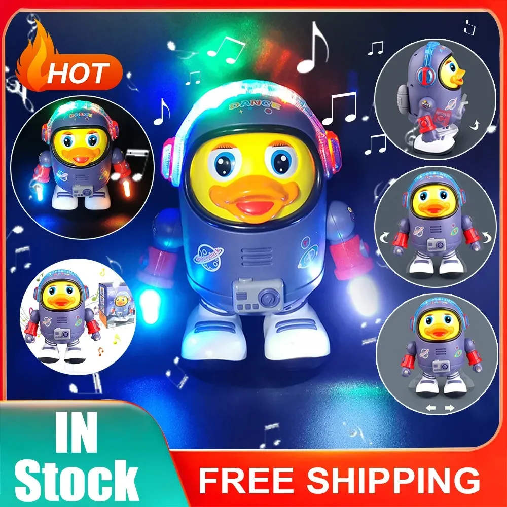 Electric Dancing Space Duck Smooth with Music Light Noisy Duck Toys Battery - £6.49 GBP+