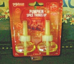 2 Glade PlugIns Scented Oil Refills PUMPKIN CARAMEL SPICE - £6.23 GBP