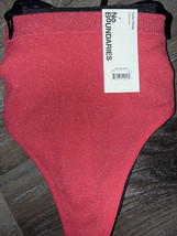 No Boundaries 2-Pair Womens Seamless Lurex Thong Underwear Panties Nylon... - $13.85