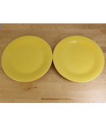 Lot of 2 Yellow FIESTA Homer Laughlin Fiestaware Dinner Plates 10.5&quot; YYD... - $29.77 CAD