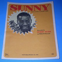 Bobby Hebb Sheet Music Sunny Vintage 1966 Portable Music Co. - £28.06 GBP