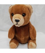 Vintage 1985 Brown Logo Bear Stuffed Animal Plush 8&quot; - $16.82
