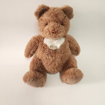 VINTAGE 1990 GUND BROWN TEDDY BEAR COLLECTOR&#39;S CLASSIC STUFFED ANIMAL PL... - £44.16 GBP